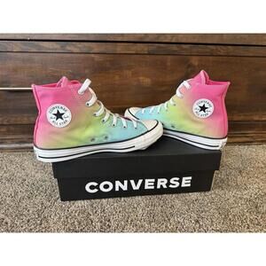 Converse Chuck Taylor All Star CTAS HI TOP Rainbow Girls Shoes Sz 6 Kids A07337F